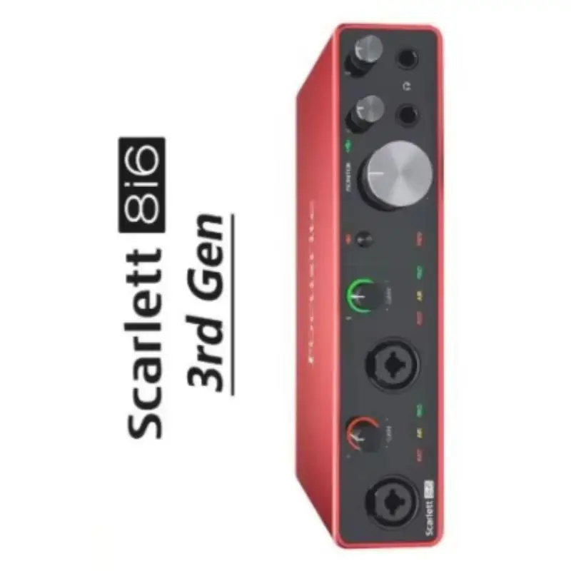 تحديث Focusrite Scarlett 8i6 3rd Gen. 8 in/6 out خارجي USB تسجيل كارت الصوت واجهة الصوت الغيتار الكهربائي
