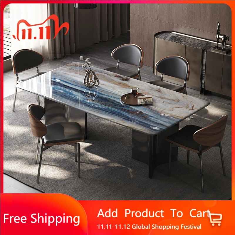 

Funky Design Dining Tables Party Work Reading Restaurant Kitchen Dining Tables Marble Luxury Aesthetic Mesa Unique Furniture