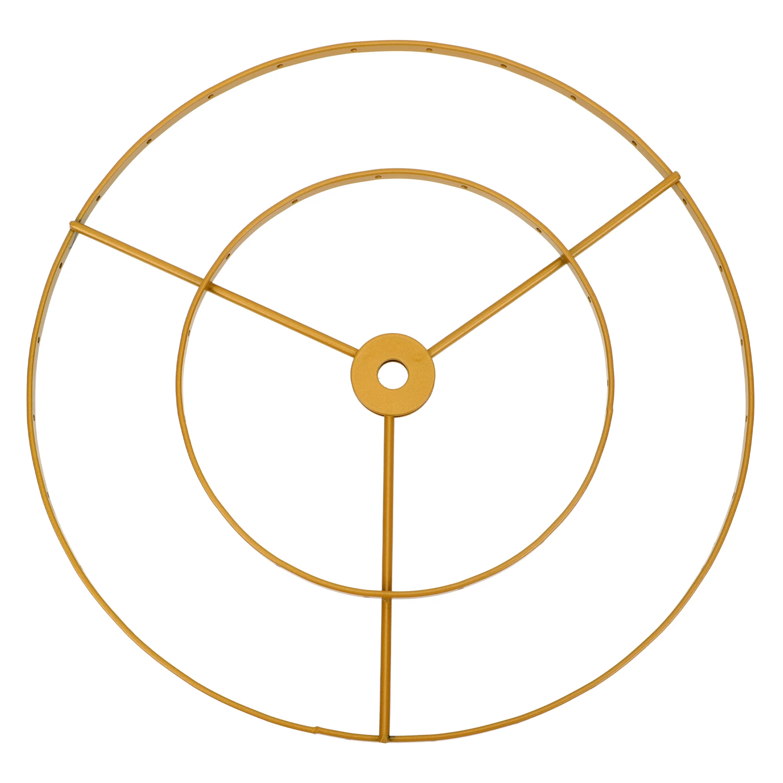 Ceiling Double-layer Ring Lamp Cover Lampshade Iron Home Hanging Light Frame for Diy