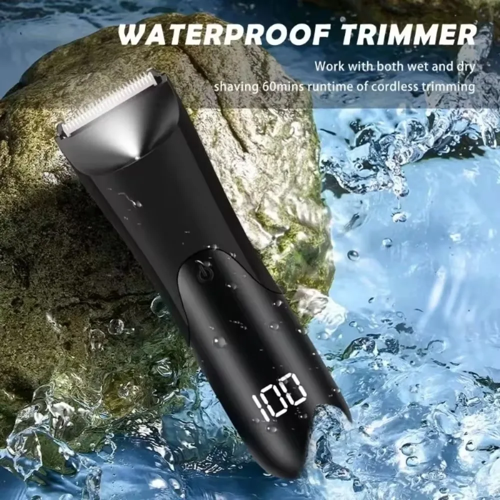Men's Private Area Beauty Trimmer, Electric Hair Clippers, Safety Beard Razor, Portable Personal Shaver for Home and Travel