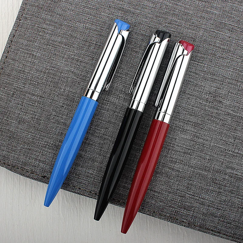 

Luxury Stainless Metal Ballpoint Pens School Business Office Signature Roller Pen Writing Ballpen Student Stationery Supplies