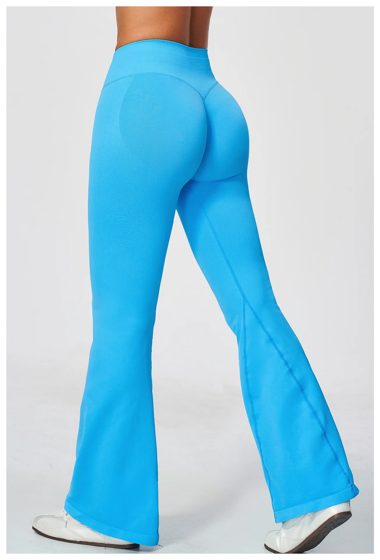 Seamless Sexy Hip Yoga Pants Flare Leggings Women High Waist Wide Leg Pants Women Gym Fitness Sports Flared Pant Dance Trousers