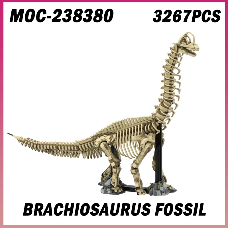 

3267PCS MOC-238380 Brachiosaurus Fossils Dinosaur Skeleton Model Building Blocks Brick Boy Toy Desktop Decoration Creative Gift