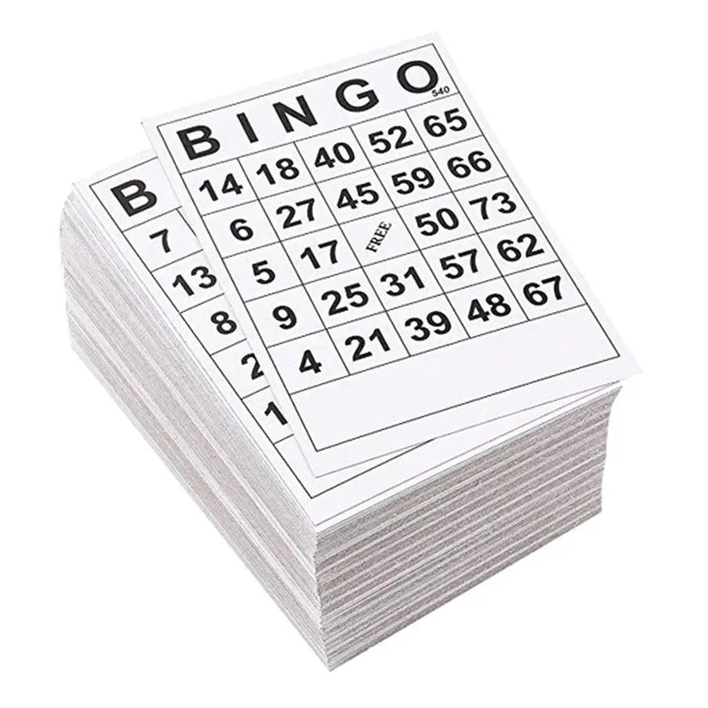 60 sztuk papierowych kartek BINGO Game 60 arkuszy 60 kart bez