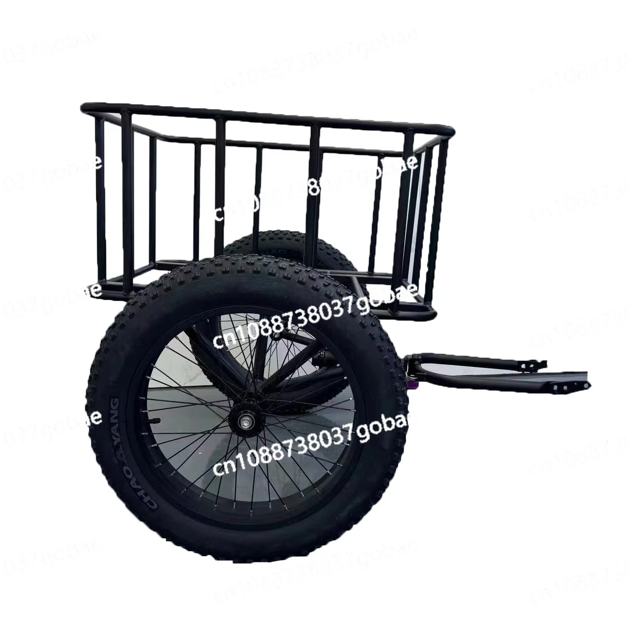 Beach trailer, freight electric bicycle trailer, 20/26 inch fat tire electric tricycle trailer
