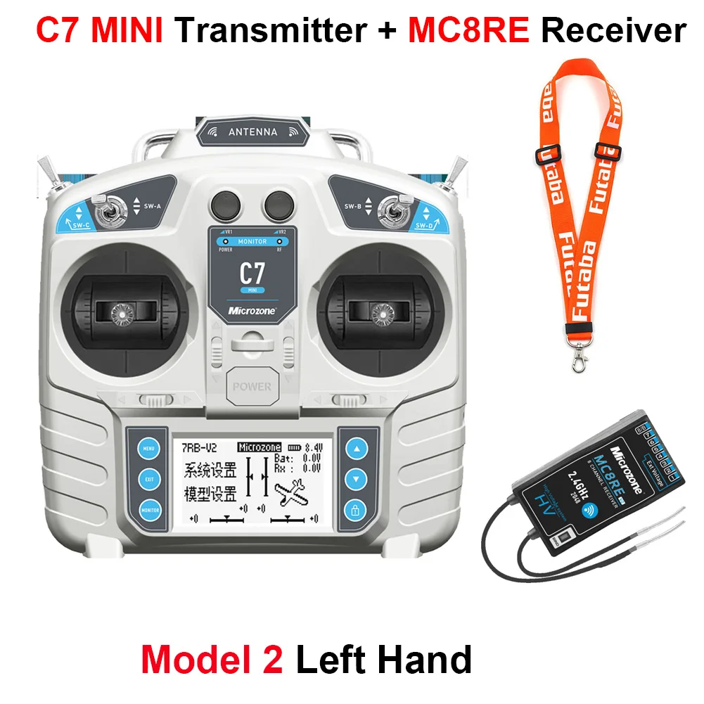MicroZone C7 MINI MC7 2.4G Controller Transmitter With MC8RE