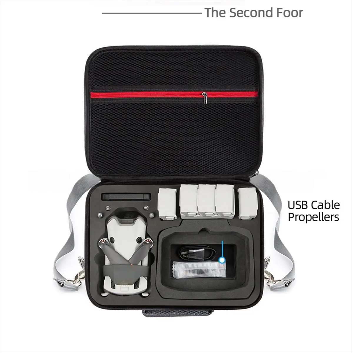 For Mini 4 Pro Drone Shoulder Bag Hard Shell Travel Suitcase Portable Storage Handbag