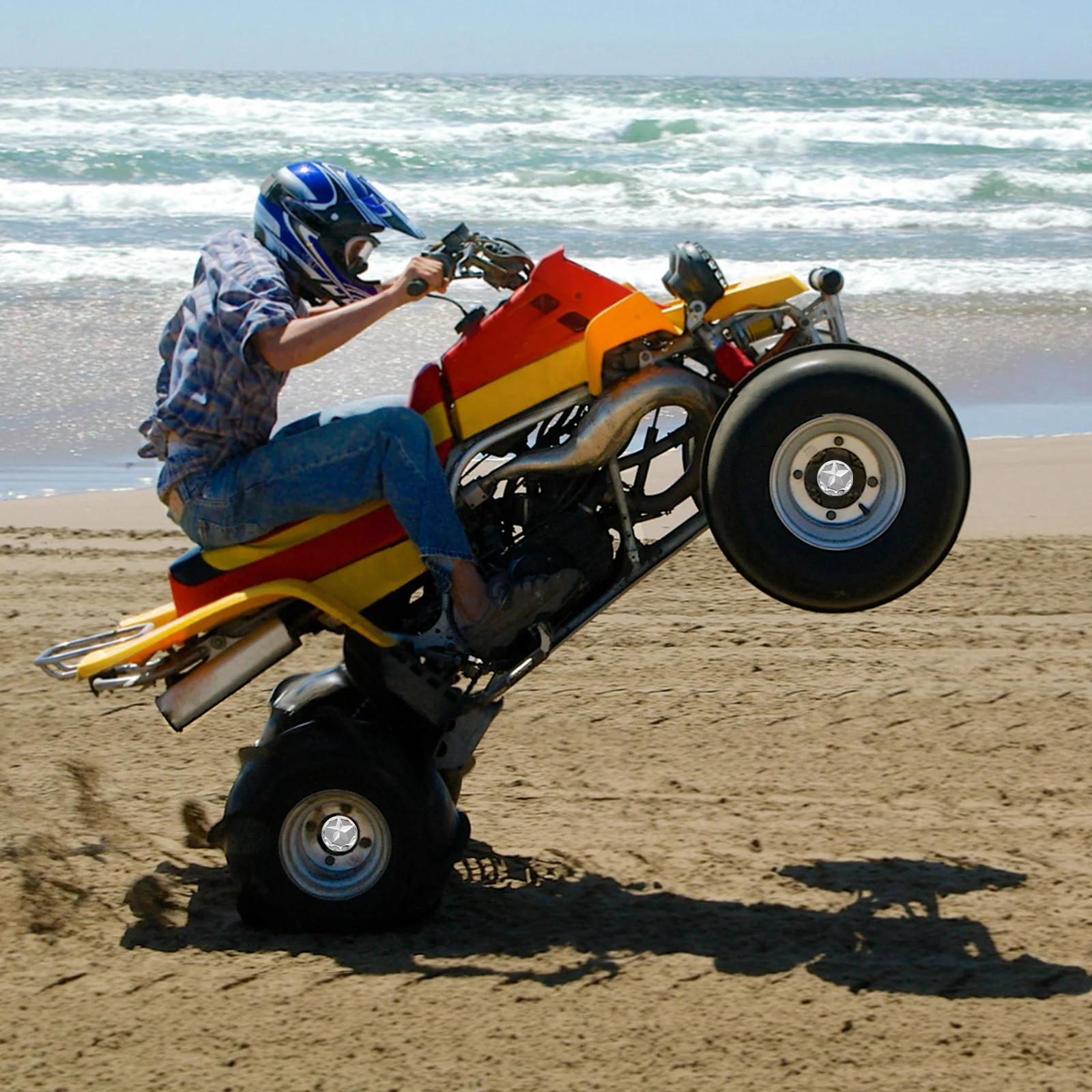 

4Pcs Plastic Wheel Rim Hubcap Covers for Go Kart Atv Utv Drift Car Golf Cart Lightweight Durable Sandproof Rim Center Caps