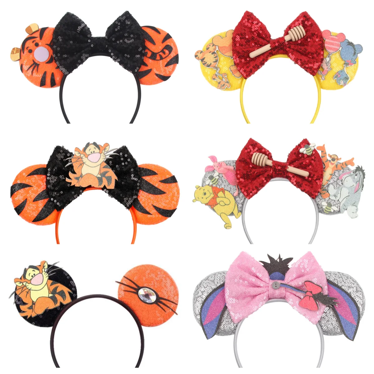 Cute Headband, Teddy Bear, Mouse King, Glitter, Bow, Headband, Yellow Bee Ears, Party Outfit