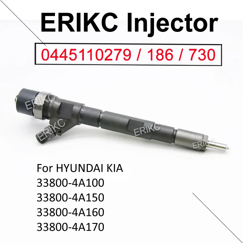 

ERIKC Sprayer 0445110730 Injector 0 445 110 279 Diesel Fuel Nozzle 0445 110 186 CR for HYUNDAI 338004A150 33800-4A100 4A170