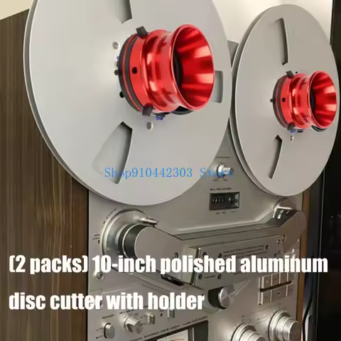 2Pieces NAB Reel Adapters Polished Aluminum Tape Deck Loaders With Locking Mechanism for Studio Equipment