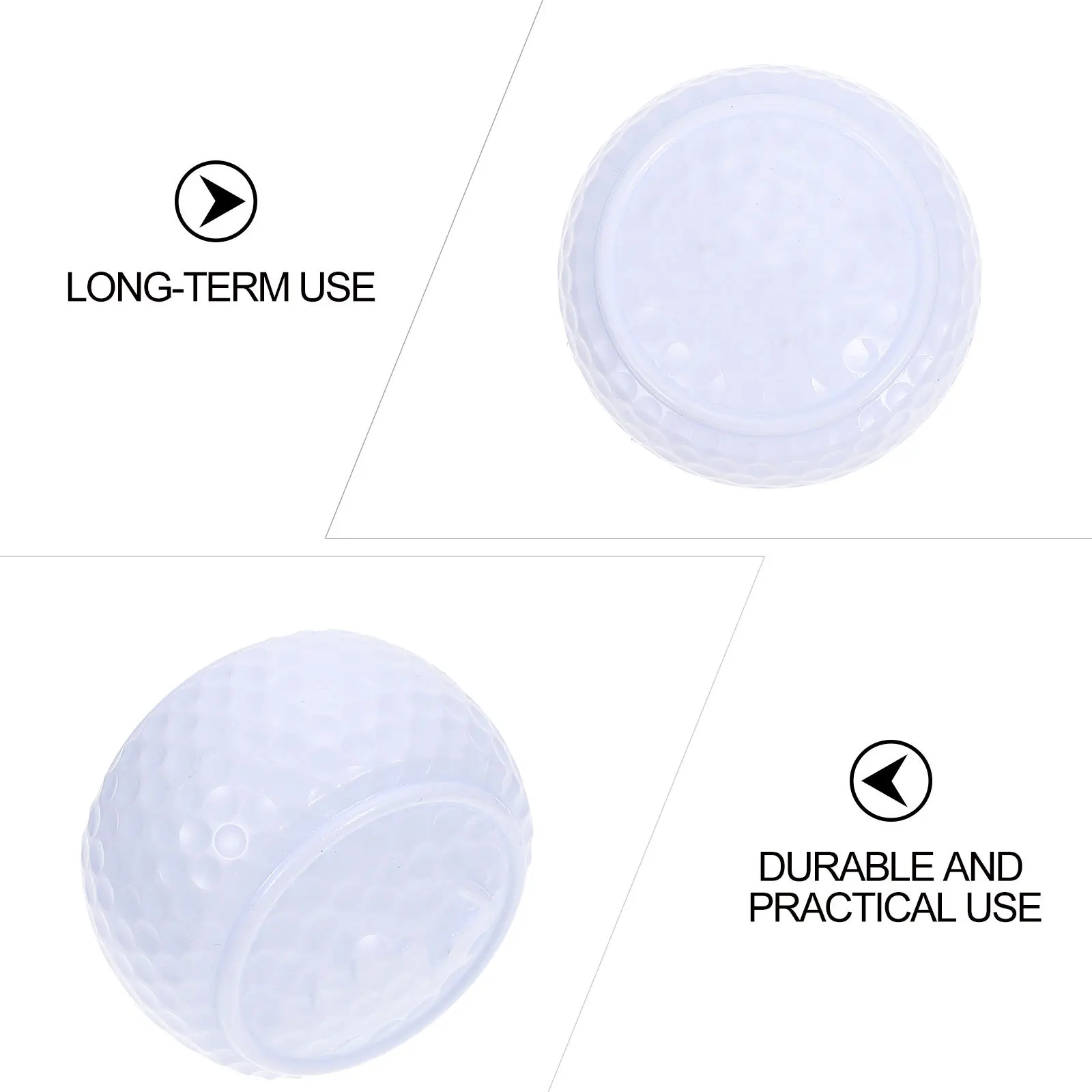 2 قطعة كرات تدريب الجولف شكل مسطح الألوان الزاهية وضع داخلي ممارسة كرات ممارسة وضع قضيب #6