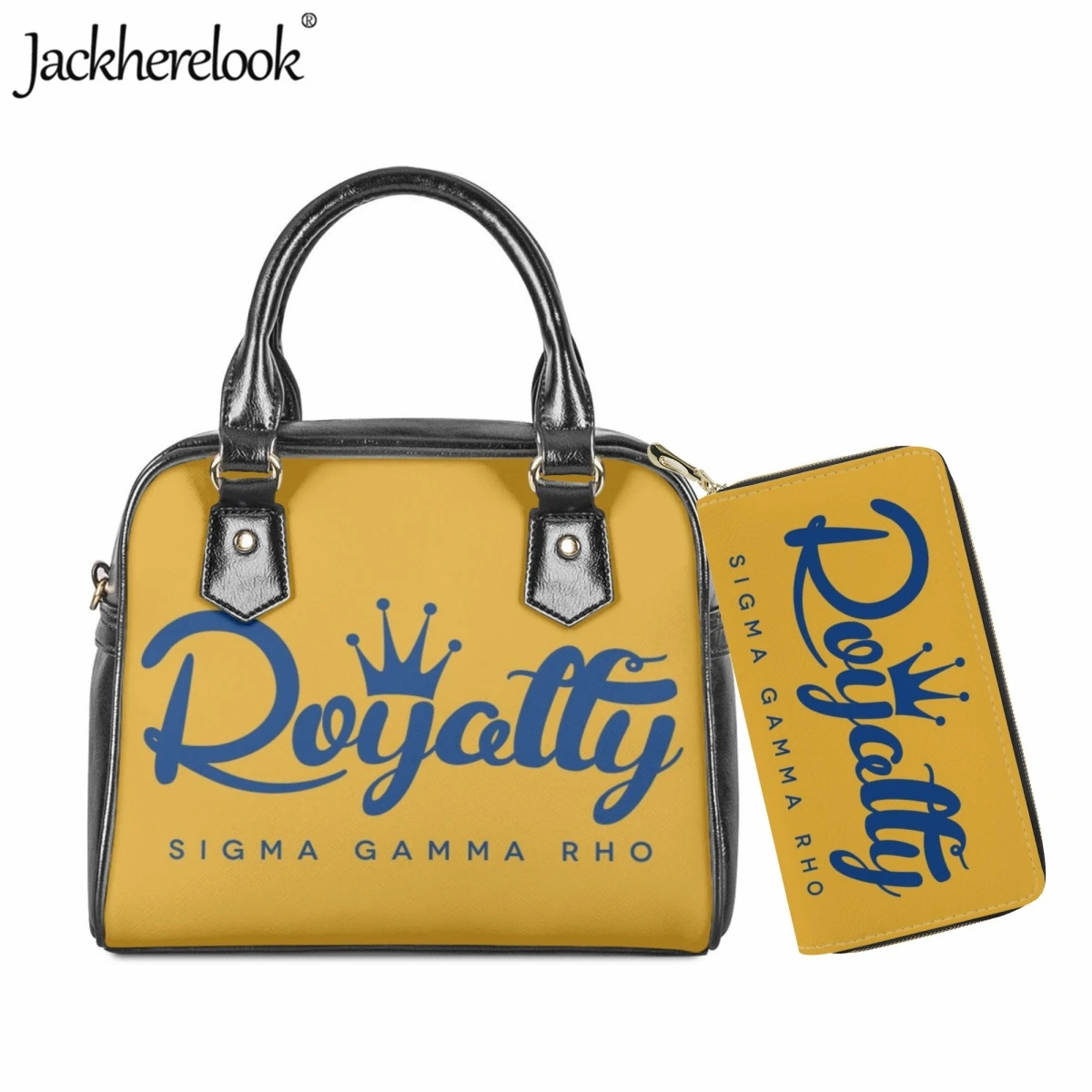 Jackherelook Sigma Gamma Rho Sorority Women Handbag PU Leather Messenger Bag Fashion Ladies Shopping Shoulder Bag Long Wallet