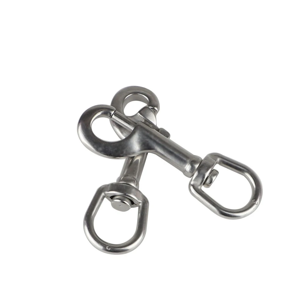 

Keychain Dog Buckle Stainless Steel 316 304 Spring Hook Pet Hook 360 Degree Pet Traction Rope Accessories Single Head Hook