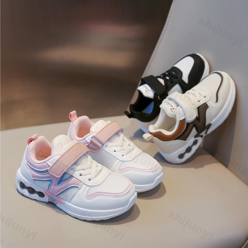 

Girls' Sneakers 2025 Spring Autumn Children Fashion Breathable Casual Shoes Lightweight Comfortable Soft Sole Boys Running Shoes