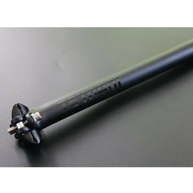 TEMANI Full Crabon Seatpost 25.4/27.2/30.8/31.6 MTB Seatpost Ultralight T800 Carbon Fiber Seat Post 350/400/450mm Bicycle Parts