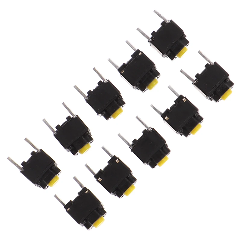 10pcs Silent Switch Micro Mouse Buttons 6*6*7.3mm Mute Keyboard Computer Hardware Mouse Button Replacement for Silent Clicking