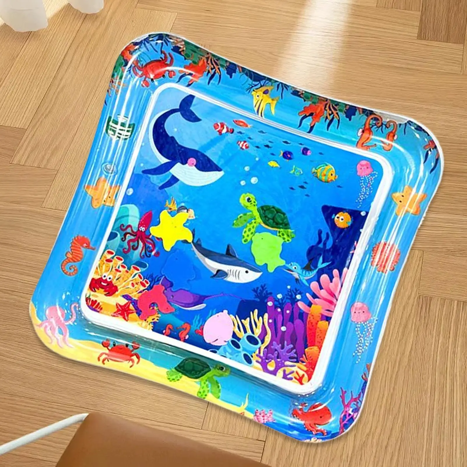 حصيرة لعب مائية للقطط، وسادة تبريد للحيوانات الأليفة، قابلة للطي وقابلة للغسل، حصيرة حسية تفاعلية للحيوانات الأليفة والجرو واللعب في الأماكن المغلقة والخارجية #4