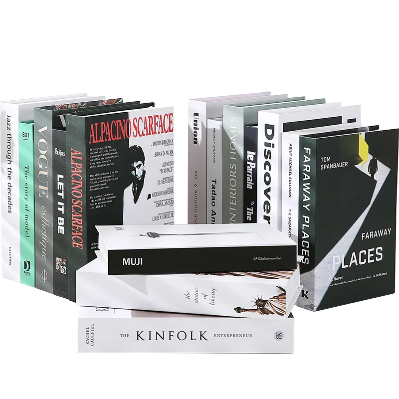 1 قطعة الكتب الزخرفية المفتوحة الفاخرة وهمية كتاب صندوق تخزين طاولة القهوة الجرف الديكور الداخلي الهدايا هي ديكور المنزل المألوف #4