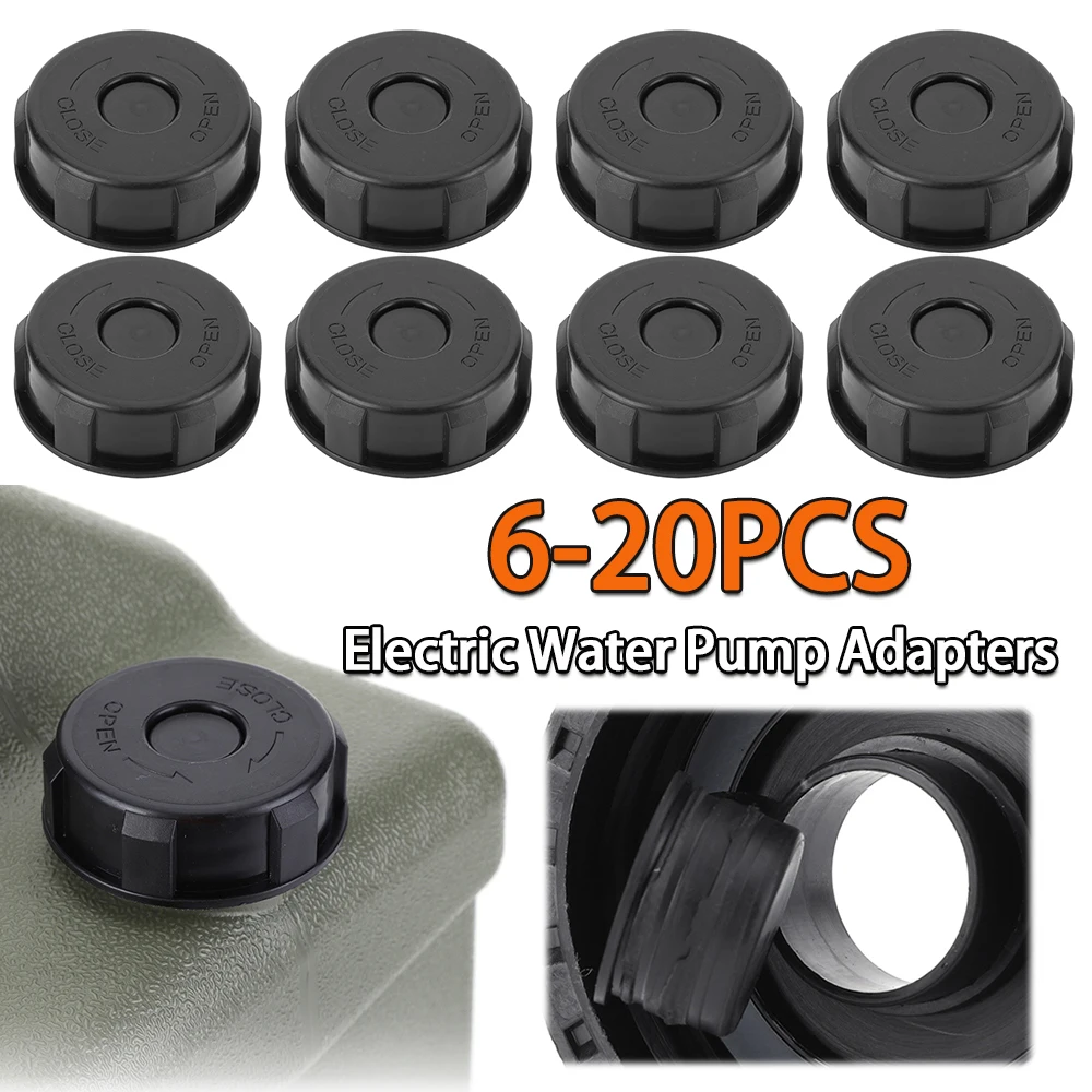 

6-20PCS Electric Water Pump Adapter Universal Camping Water Bucket Cap Water Pumping Device Adapter for Outdoor Water Tank