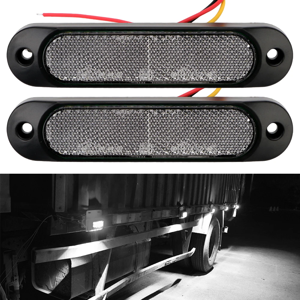 1 Pair Reflector Truck Accessories E9 Constant + Strobe Lighting 27 LEDs Marine Yacht Side Light RV Lights