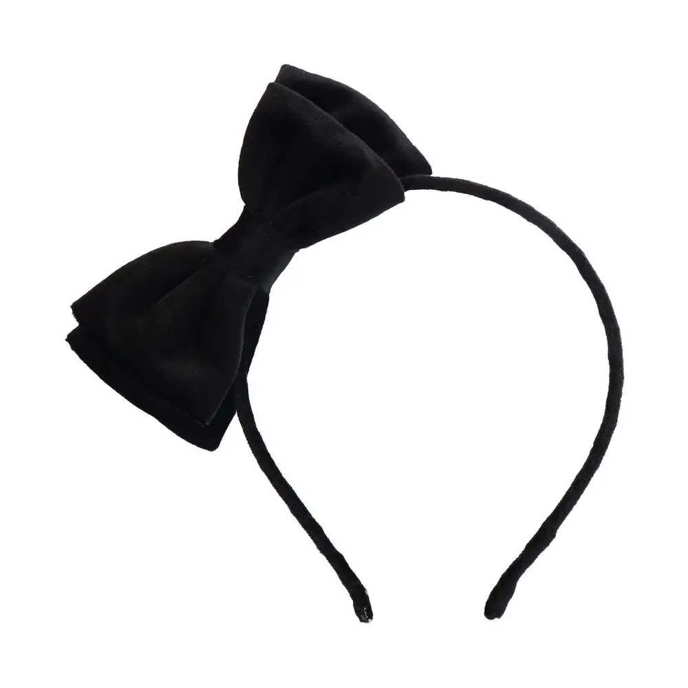 

Lovely For Girls Double Layer Bow Non-slip Cloth Velvet Bow Hair Band Princess Hair Hoop Sweet Decoration Children Hair Band
