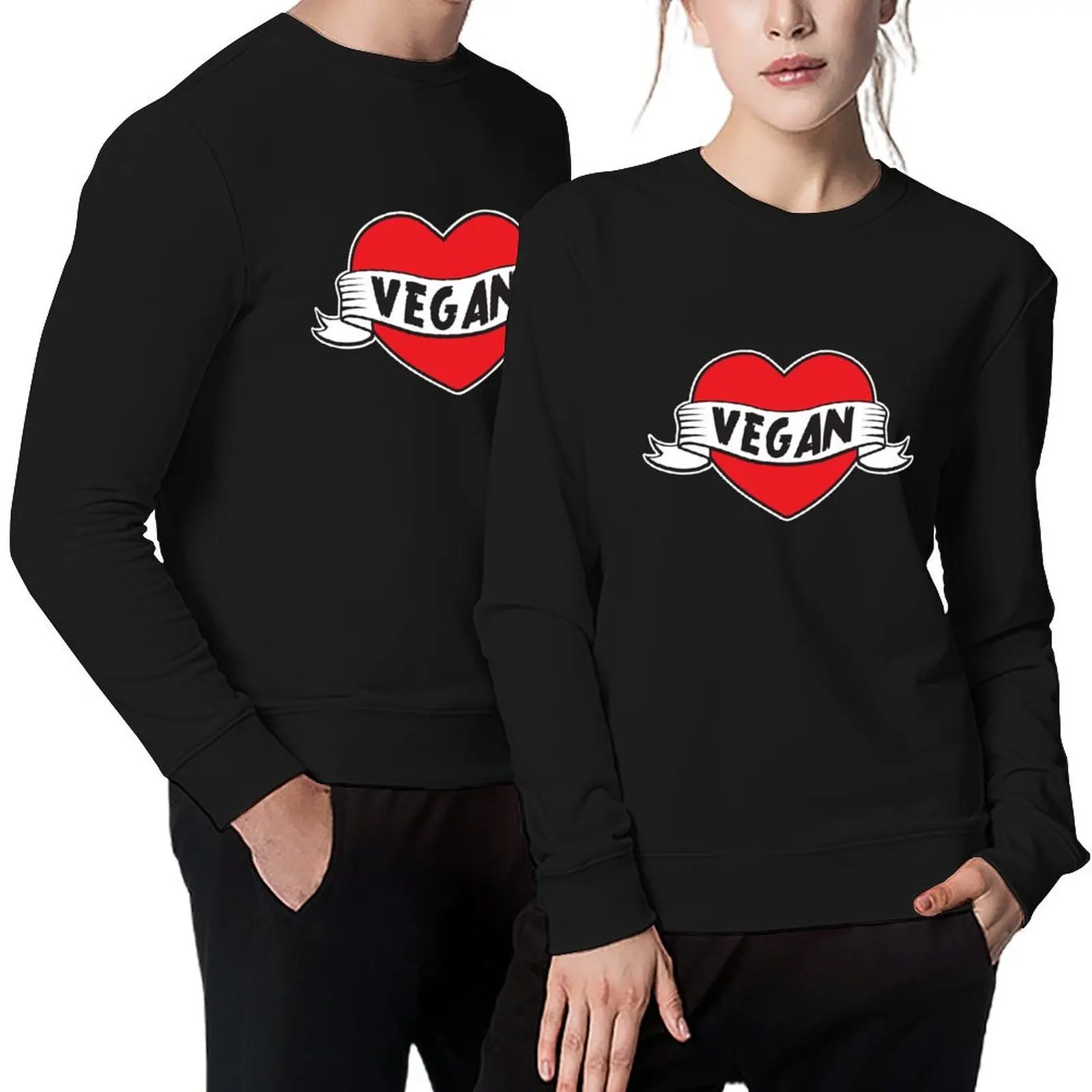 

VEGAN LOVE Pullover japanese style fashion men men's winter sweater blouse sports sweatshirt man