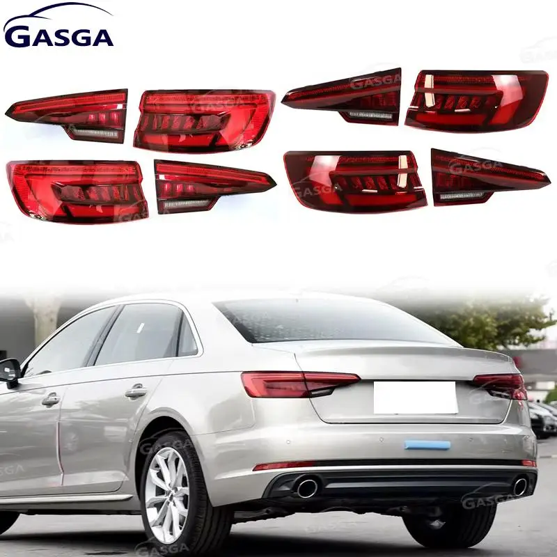 

Для Audi A4 A4L B9 2016 2017-2019 1 пара светодиодных задних фонарей в сборе, задний стоп-сигнал, указатель поворота, противотуманные фары, аксессуары