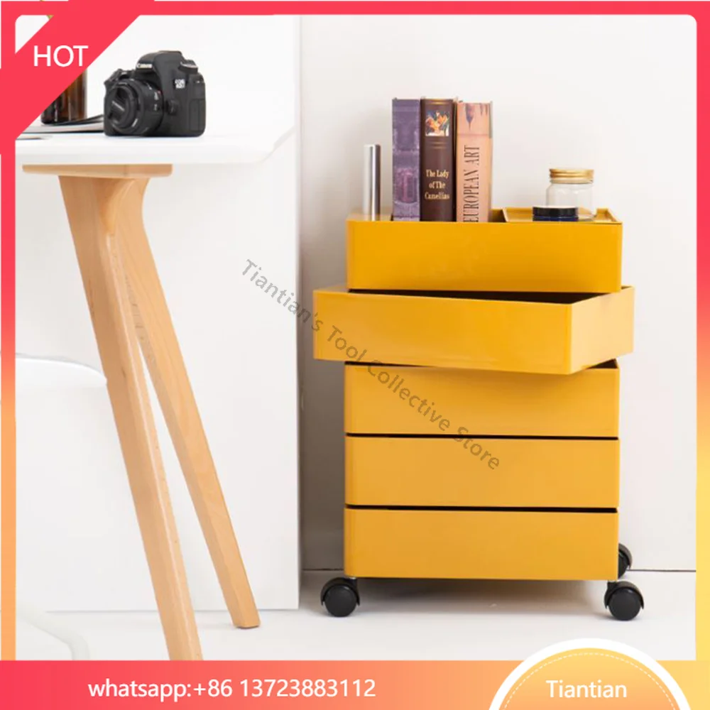 Kitchen rack with movable wheels, trolley, locker, rotary organizer