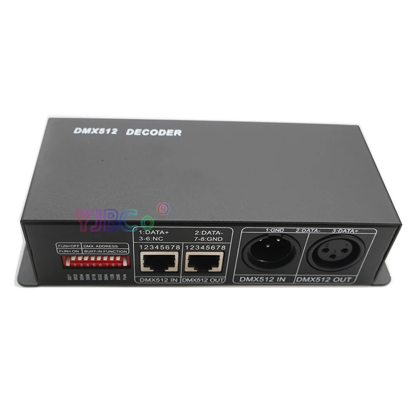 DC 12V 24V 3 canali DMX Decorder 3CH DMX512 Controller LED per striscia LED SMD 5050 2835 RGB