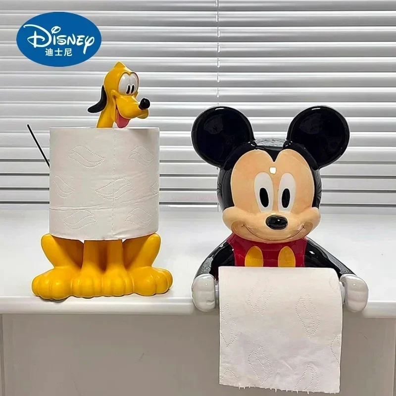 

Disneymickey Mouse Creative Toilet Bathroom Shelf Cartoon Perforation-Free Toilet Paper Wall-Mounted Paper Roller Ceramic Gift