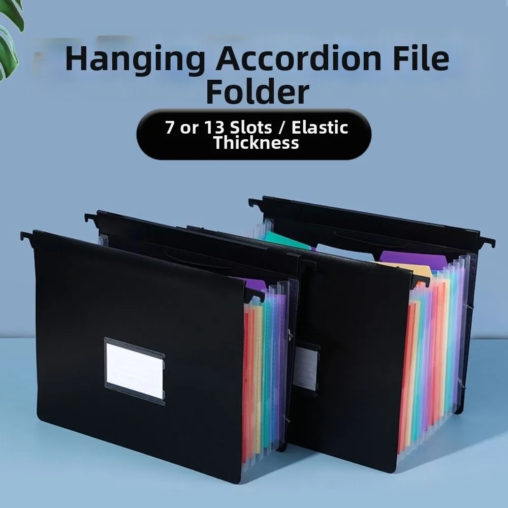 

7/13 Pockets Expanding File Folder Dustproof Waterproof Accordion File Folder Large Capacity Shrinkable Documents Organizer