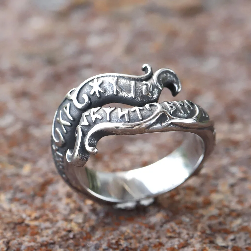 NEW 316L Stainless steel nose viking Rune men ring Dragon Animal Pagan Odin Amulet scandinavian fashion jewelry free shipping