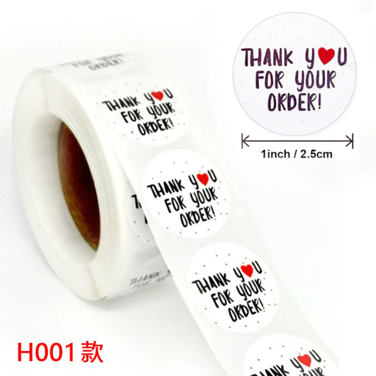 1roll 500pcs Thank You For Your Oder Sticker DIY Small Business Online Store Shop Packing Shipping Accessories
