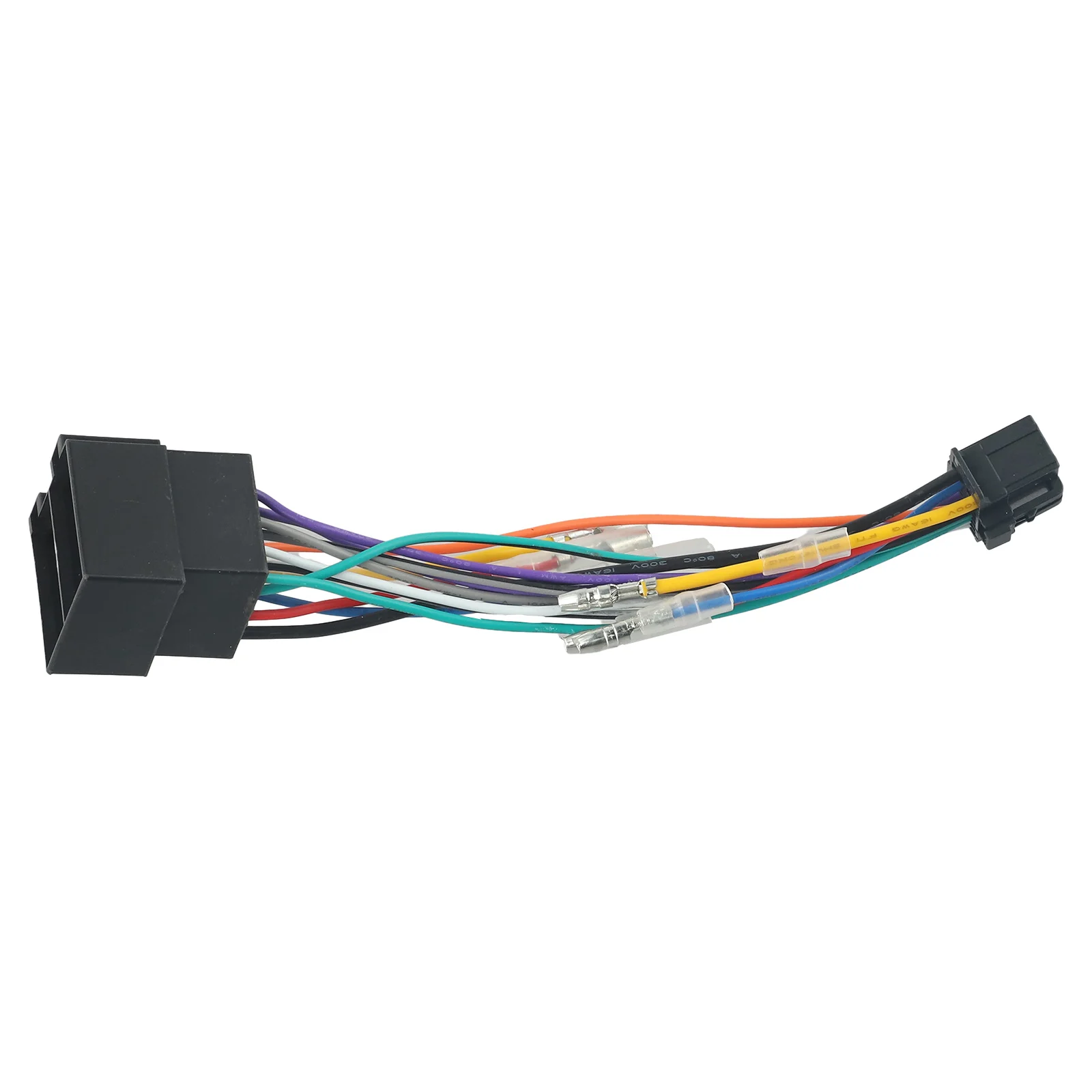 

Car Stereo Radio Connector ISO Plastic+Metal Wiring Harness 24*11mm PI100 16 Pin 1pcs High Quality Replacement