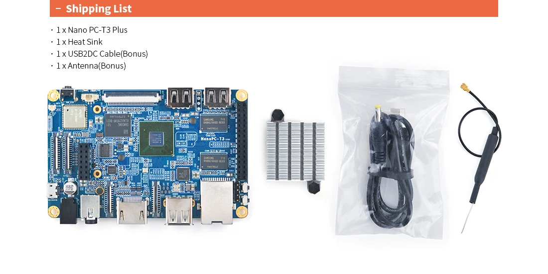 NanoPC-T3 Plus Main Board LTS, S5P6818 core Industrial grade Card Computer,2G 32bit DDR3RAM,Octa-Core Cortex-A53, 400MHz1.4GHz