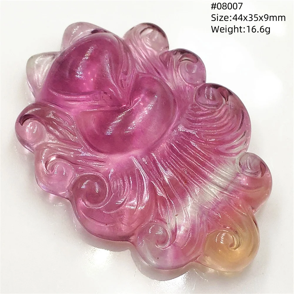 Genuine Natural Colorful Fluorite Quartz Pendant Women Men Fox 44x35x9mm Fluorite Necklace Jewelry AAAAAA view 3
