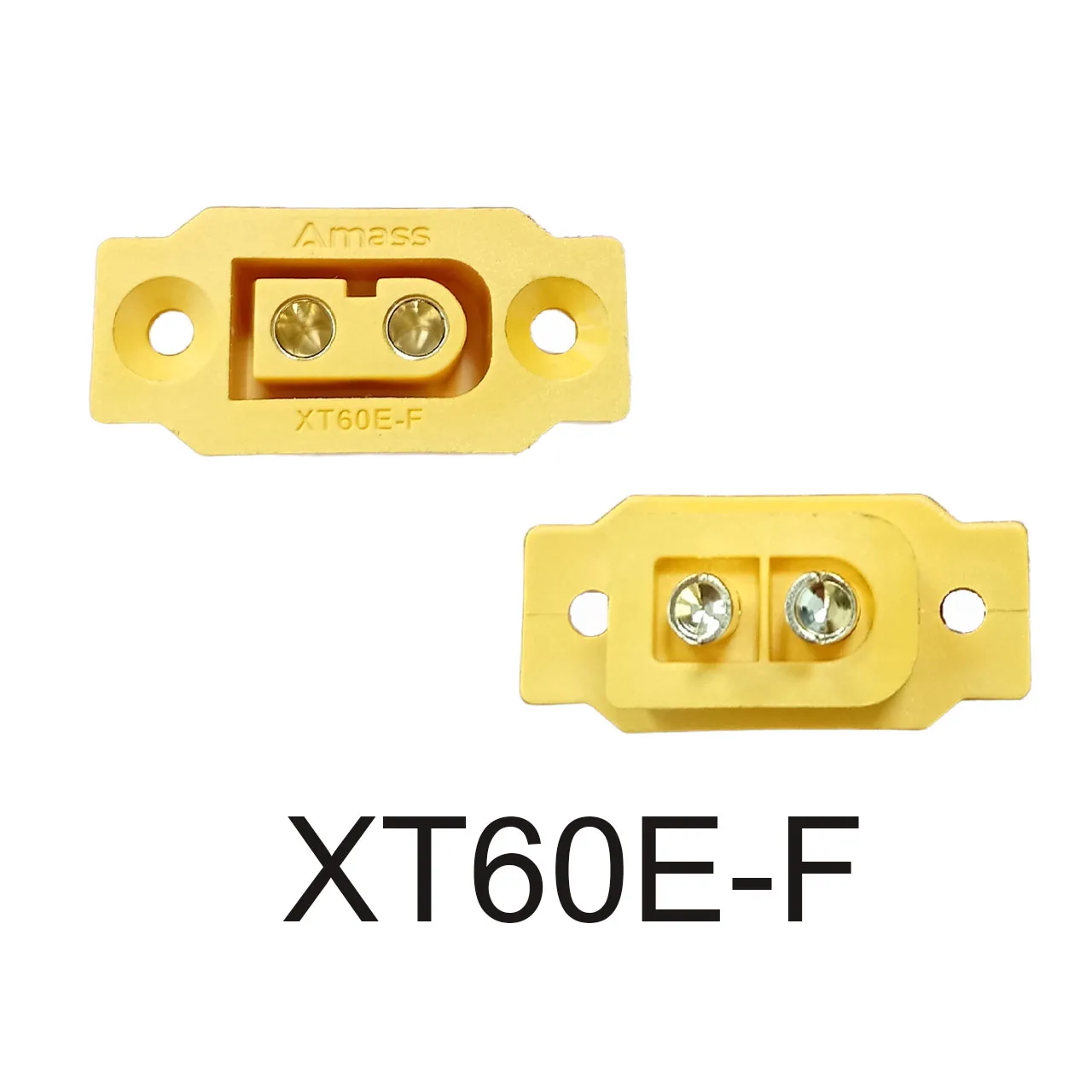 5 pcs Amass XT60E-Female Male XT60E DC500V 30A-60A Female Plug Gold Brass Ni Plated Connector Power Battery Connecting Adapter