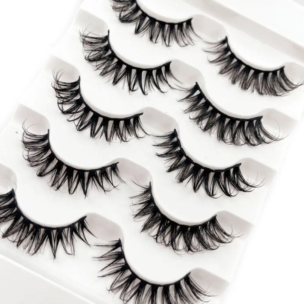 Cils 3D en faux vison sans cruauté animale, 15 mm, faits à la main, effet naturel, volumineux et ébouriffés, pour femmes