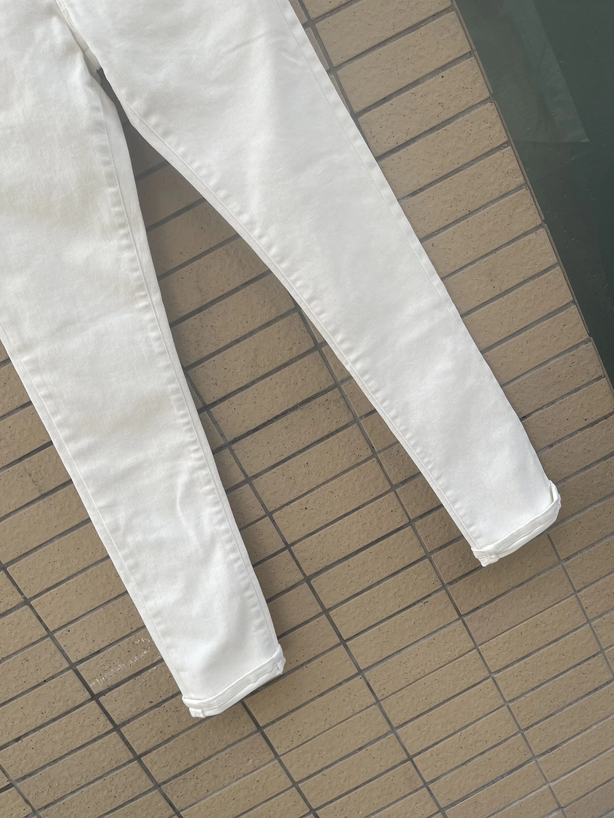 2024 Spring/Summer New D2 Jeans Men's Water Washed Worn Hole Patch Slim Fit Versatile Trendy Brand Small Feet Blue