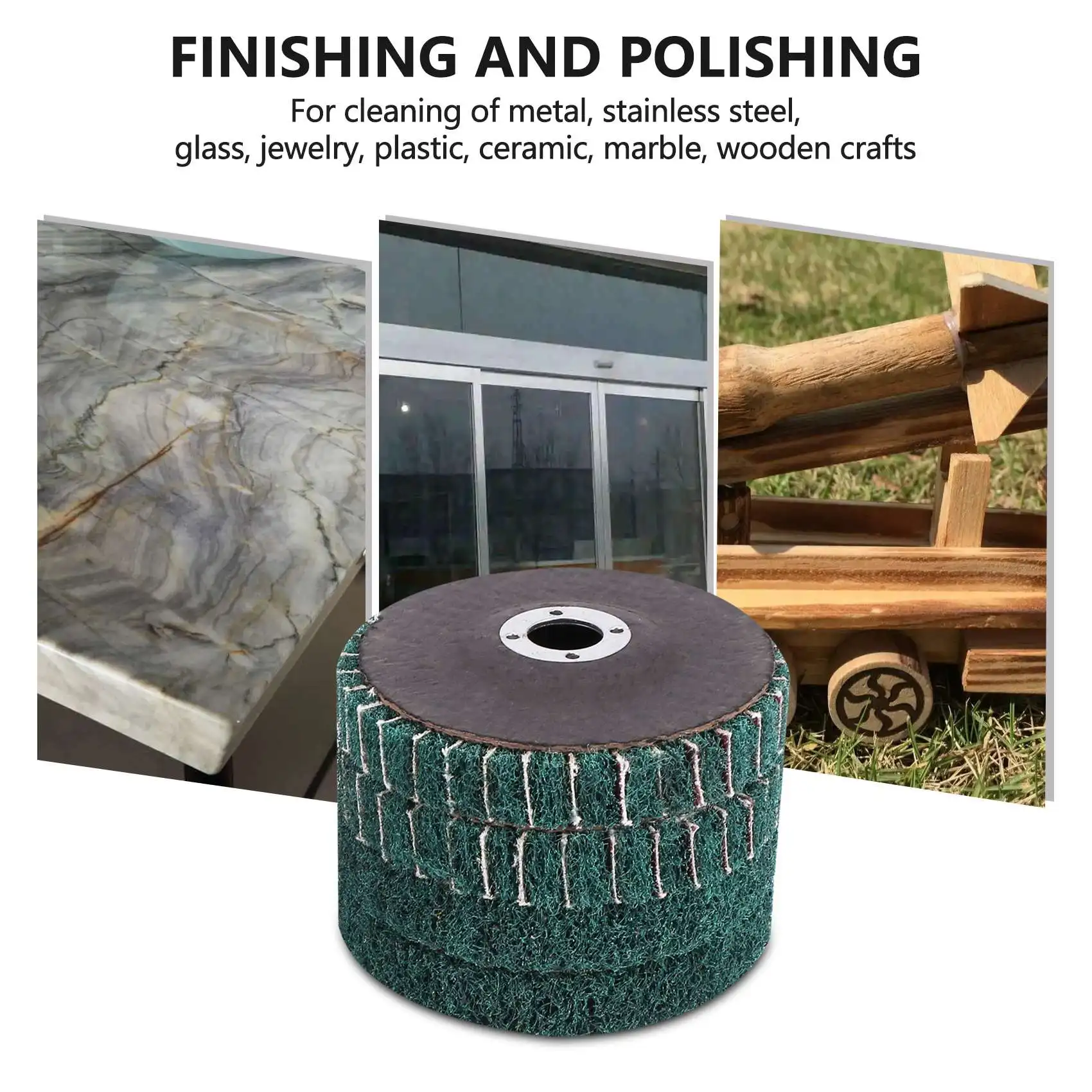 ELEG-8PCS 4 Inch Red & Green Nylon Fiber Flap Discs Set Assorted Sanding Grinding Buffing Wheels For Angle Grinder
