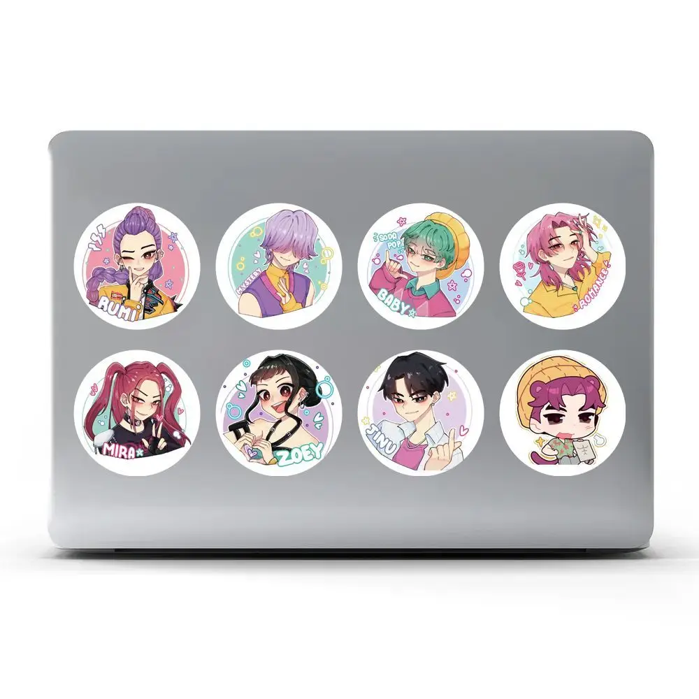 500Pcs/Roll Anime KPop Demon Hunters Stickers Demon Hunters Tiger DIY Scrapbooking Phone Luggage Skateboard Waterproof