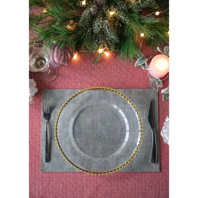 

8 Pack Plastic Charger Plates, 13 Inch, Durable Tableware for Parties, Weddings, Events, and Home Decor