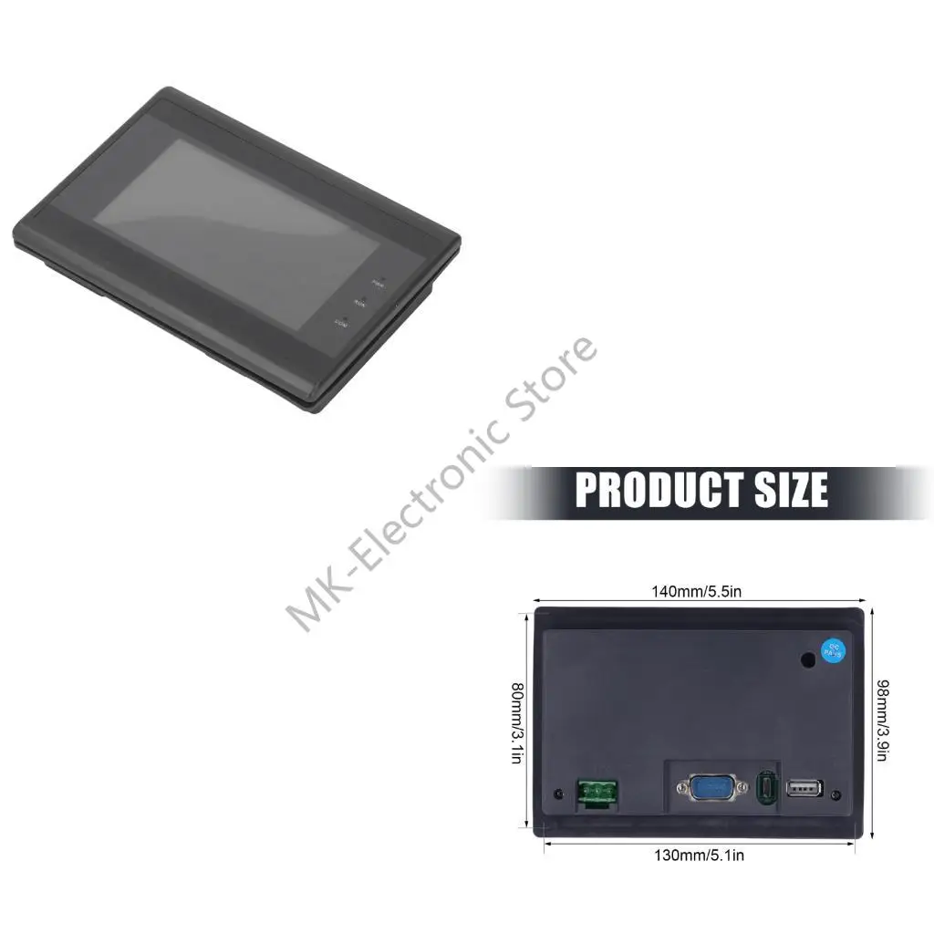 R2LF High Precisions Industrial Touchscreens 043AP ARM9 Processor IP65 Front Panel Double Serial Port For PLC Control