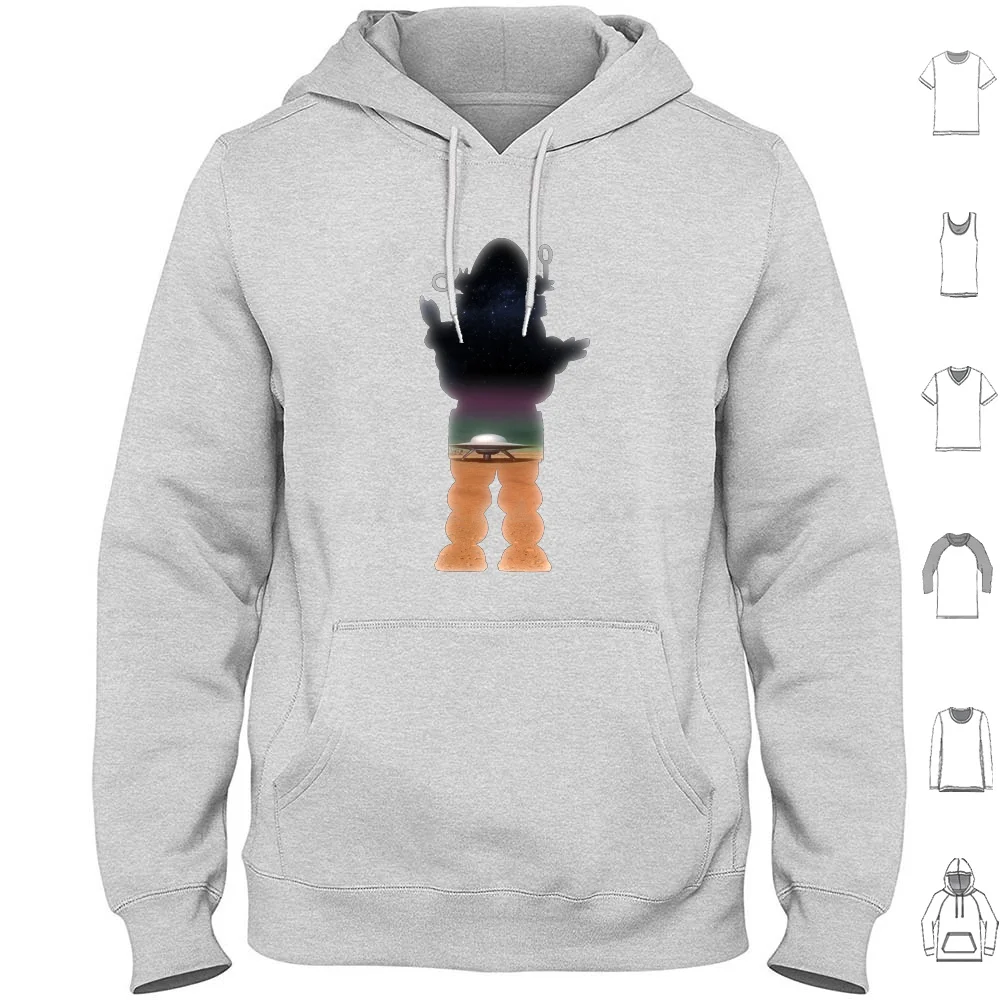 Sudadera con capucha Robbie Silhouette de algodón de manga larga Robbie Robot Forbidden Planet Classic Sci Fi Ciencia ficción Espacio Robbie