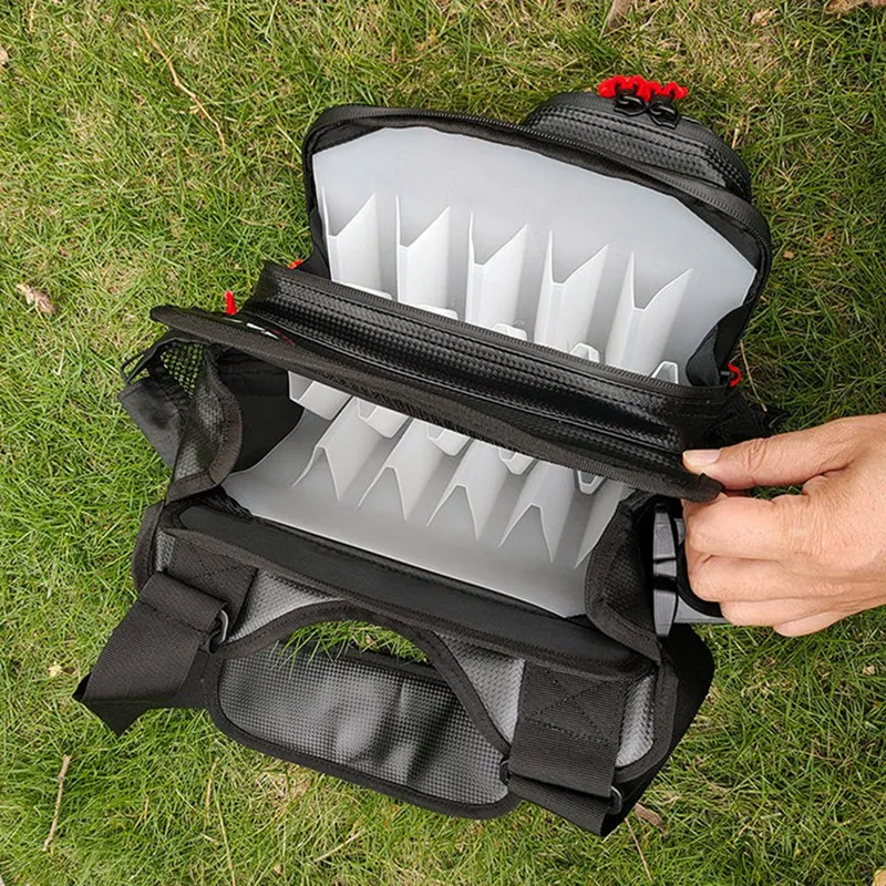 Multifunctional Waterproof Lure Bag Fly Fishing Bag Iron Plate Imitation Bait Bag Fishing Bag