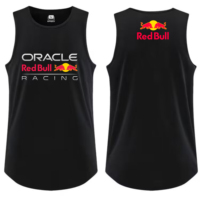 2025 Hot High-Quality Red Bull Sports Mesh Vest Men'S Fitness Tight Fitting Sleeveless Top Breathable Quick Drying Muscle Vest