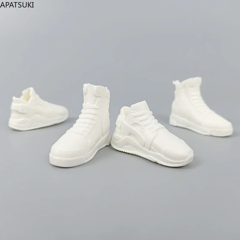 White Fashion Doll Shoes for Ken Boy Doll Sneakers Basketball Sports Shoes for Barbie\'s Boyfriend Ken 1/6 Dolls Accessories Toys