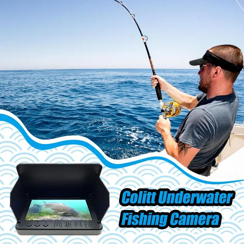 Portable Fish Finder Colitt Underwater 220 Degree Wide Angle Fishing Camera 4.3 Inch HD Ice Fishing Camera With Night Vision