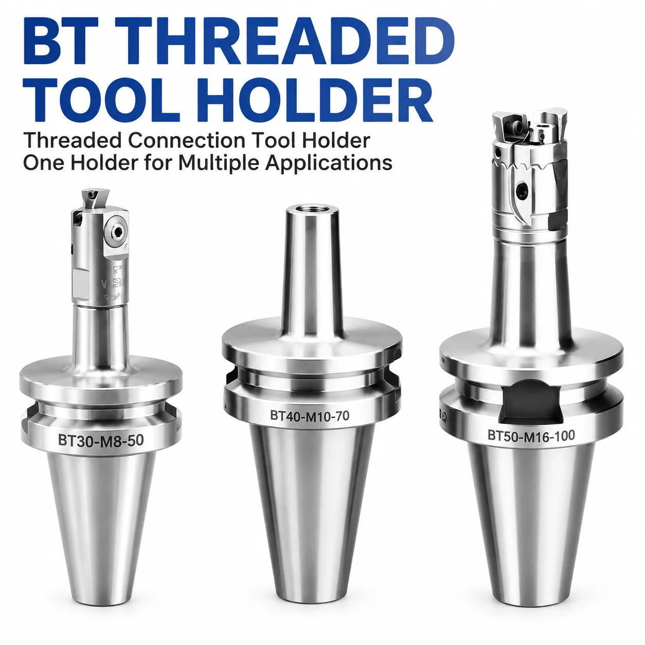 1PCS Bt30 Bt40 M8 M10 M12 Seismic Resistance Thread Tool Holder Collet Chuck Locking Teeth Holder For CNC Machine